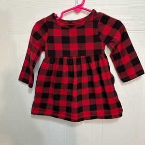 Baby Girl 12 months Wonder Nation red buffalo plaid dress